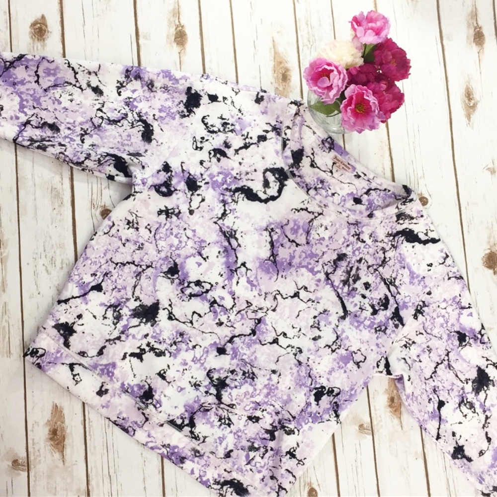 Juicy couture long sleeve purple marble top